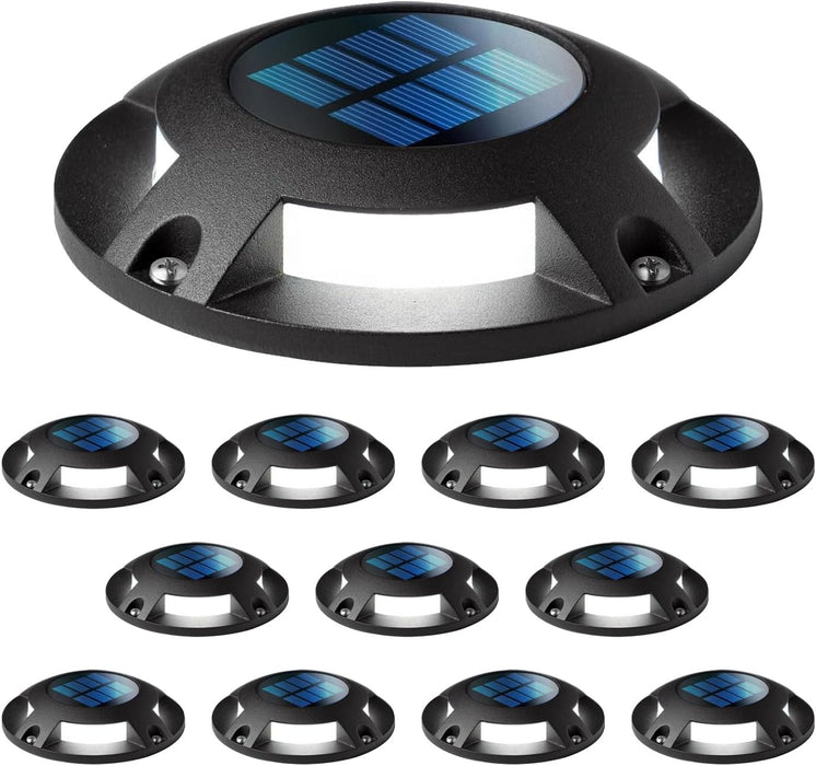 12 Packs Waterproof Outdoor Solar Deck Lights