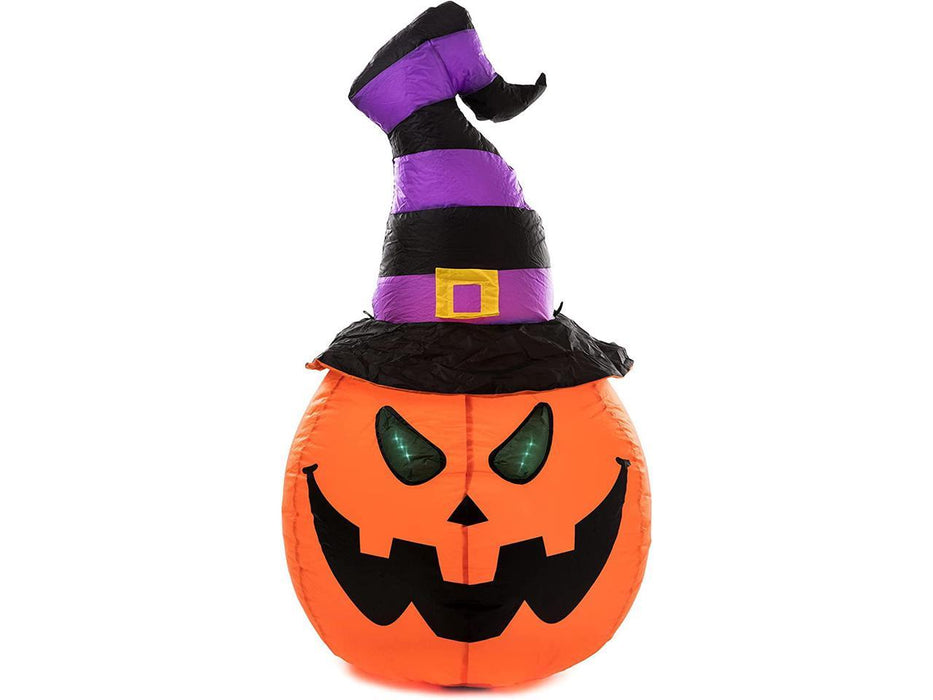 Halloween Decorations - 4 ft. Halloween Pumpkin Inflatable Decoration with LED Lights