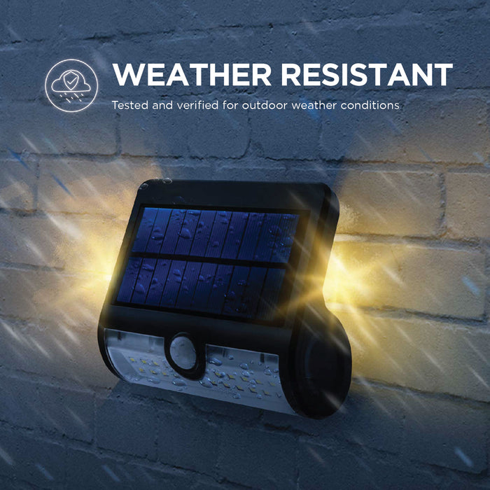 Solar Dual Lighting Outdoor Wall Light, 2-Pack