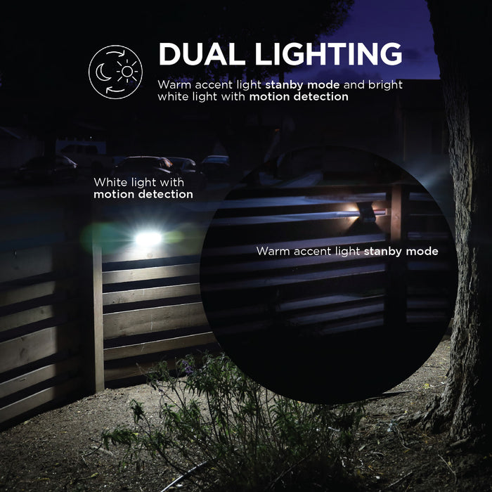 Solar Dual Lighting Outdoor Wall Light, 2-Pack