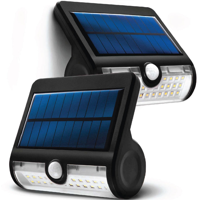 Solar Dual Lighting Outdoor Wall Light, 2-Pack