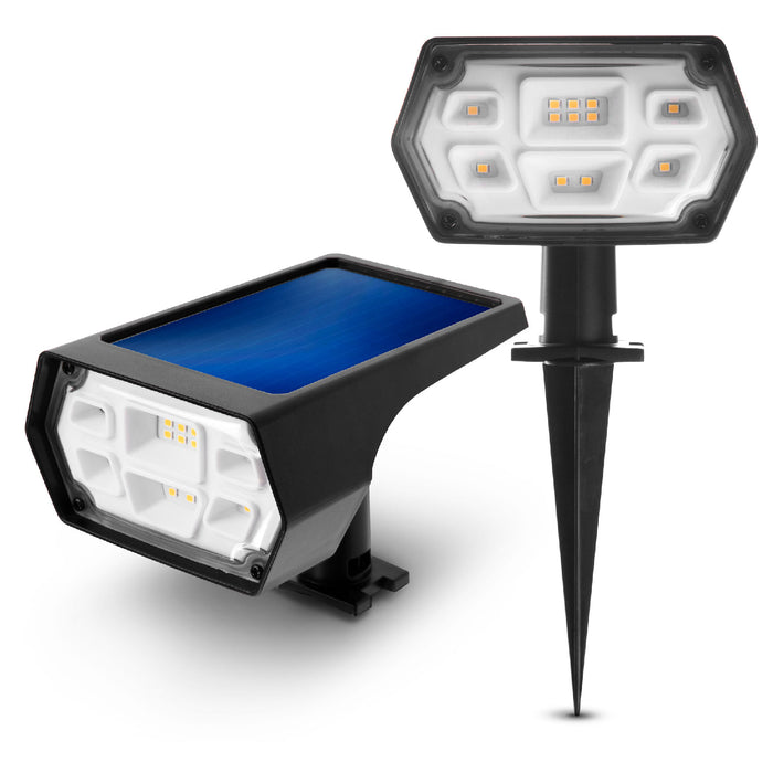 Solar Outdoor 3 in 1 Setup Spotlights, 2-Pack