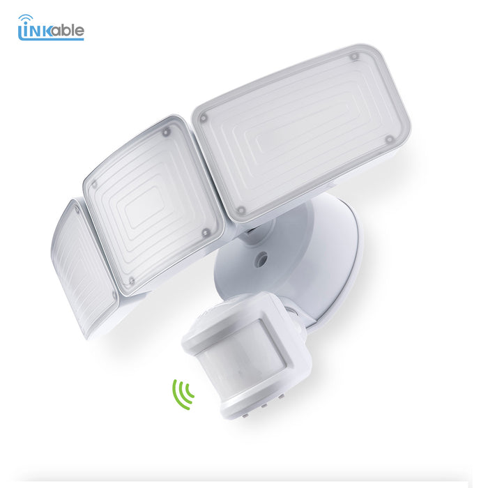 Mesh Linkable Series Triple Head SMD LED Outdoor Flood Light, 5000 Lumens, 5000K Bright White