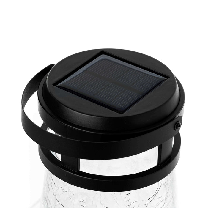 Solar Crackle Glass Lights: Warm LED 2-Pack