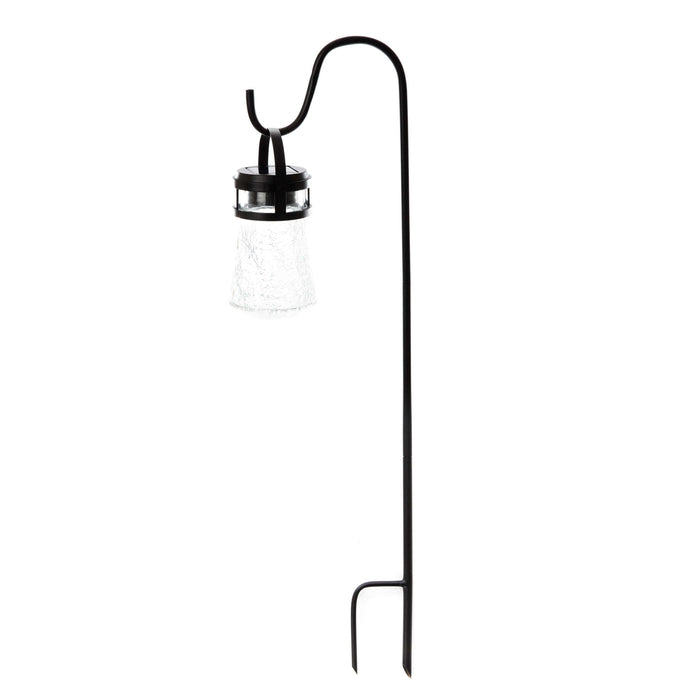 Solar Crackle Glass Lights: Warm LED 2-Pack