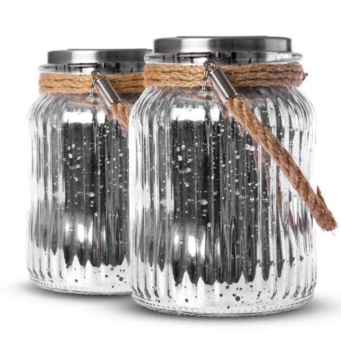 Solar Lantern Lights: Rotating LED 2-Pack