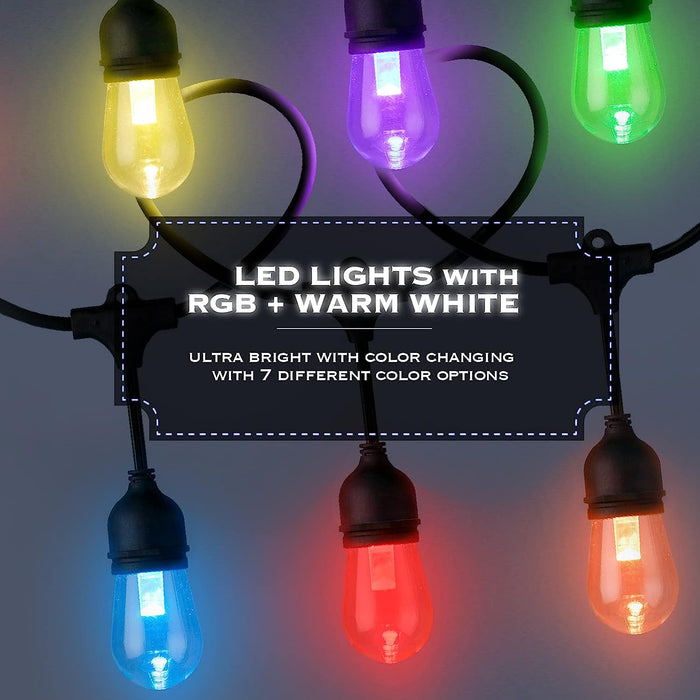 48' Outdoor Smart RGBW LED String Light