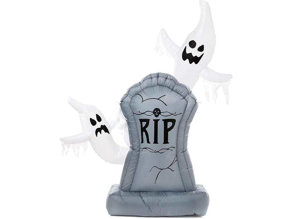 Inflatable Halloween Decorations - 5 ft. Halloween Tombstone and Ghost Inflatable Decoration with LED Lights