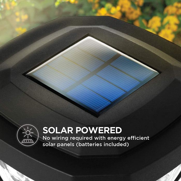 Solar Post Cap Light: Warm LED 2-Pack
