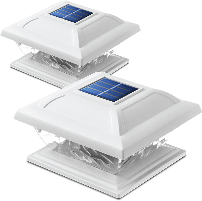 Home Zone Security Outdoor Solar Post Cap Lights, 2-Pack