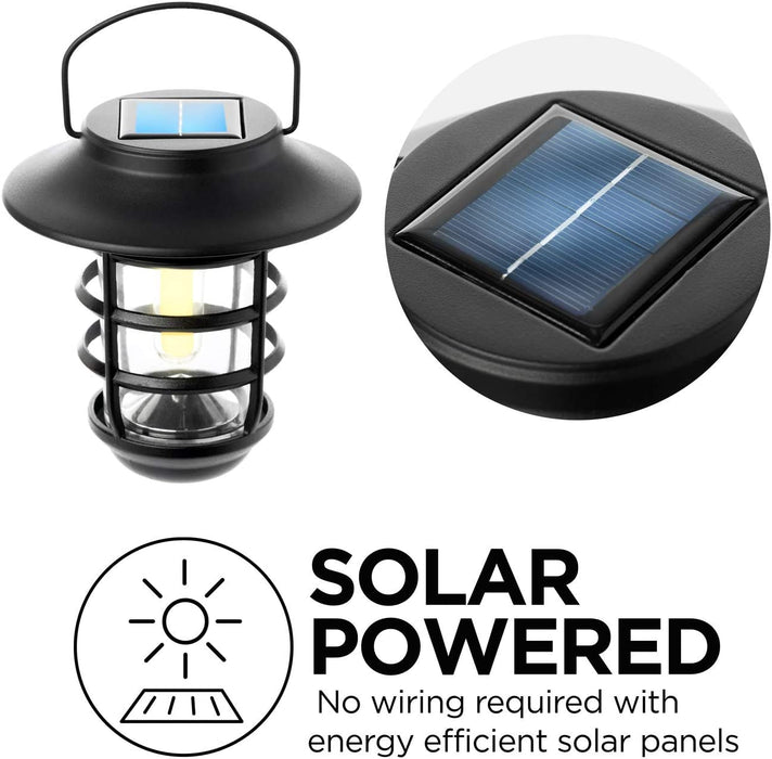 Solar Wall Lanterns: Warm LED Lights 2-Pack — Home Zone Security