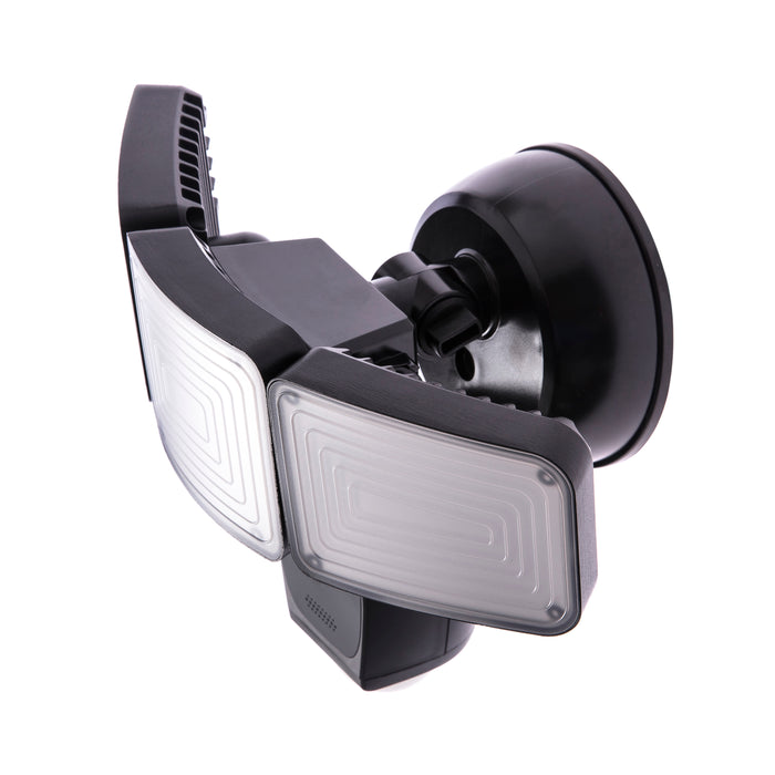 Smart Triple Head Flood Light Camera, Black