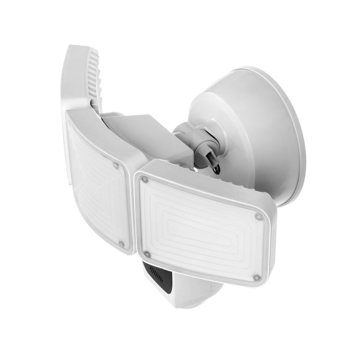 Smart Triple Head Flood Light Camera, White