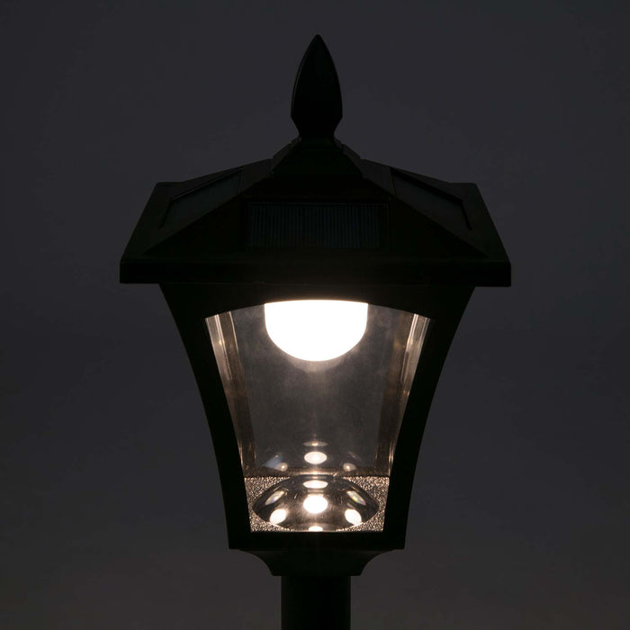 Solar Lamp Post Light: Warm LED 65” Tall Lamp