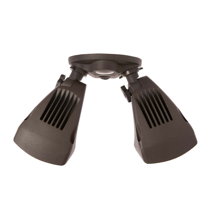 Dusk to Dawn Flood Light: LED Twin Head 5000K Light