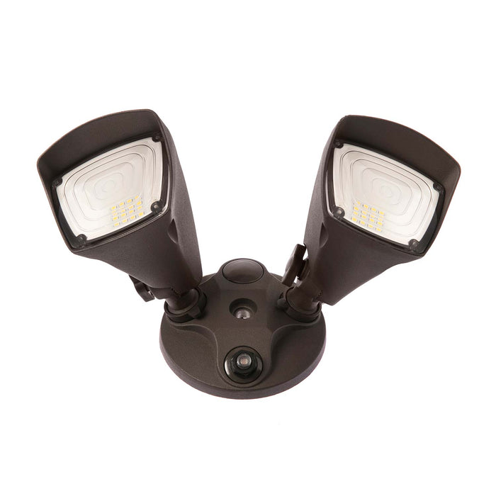 Dusk to Dawn Flood Light: LED Twin Head 5000K Light