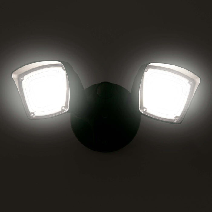 Dusk to Dawn Flood Light: LED Twin Head 5000K Light