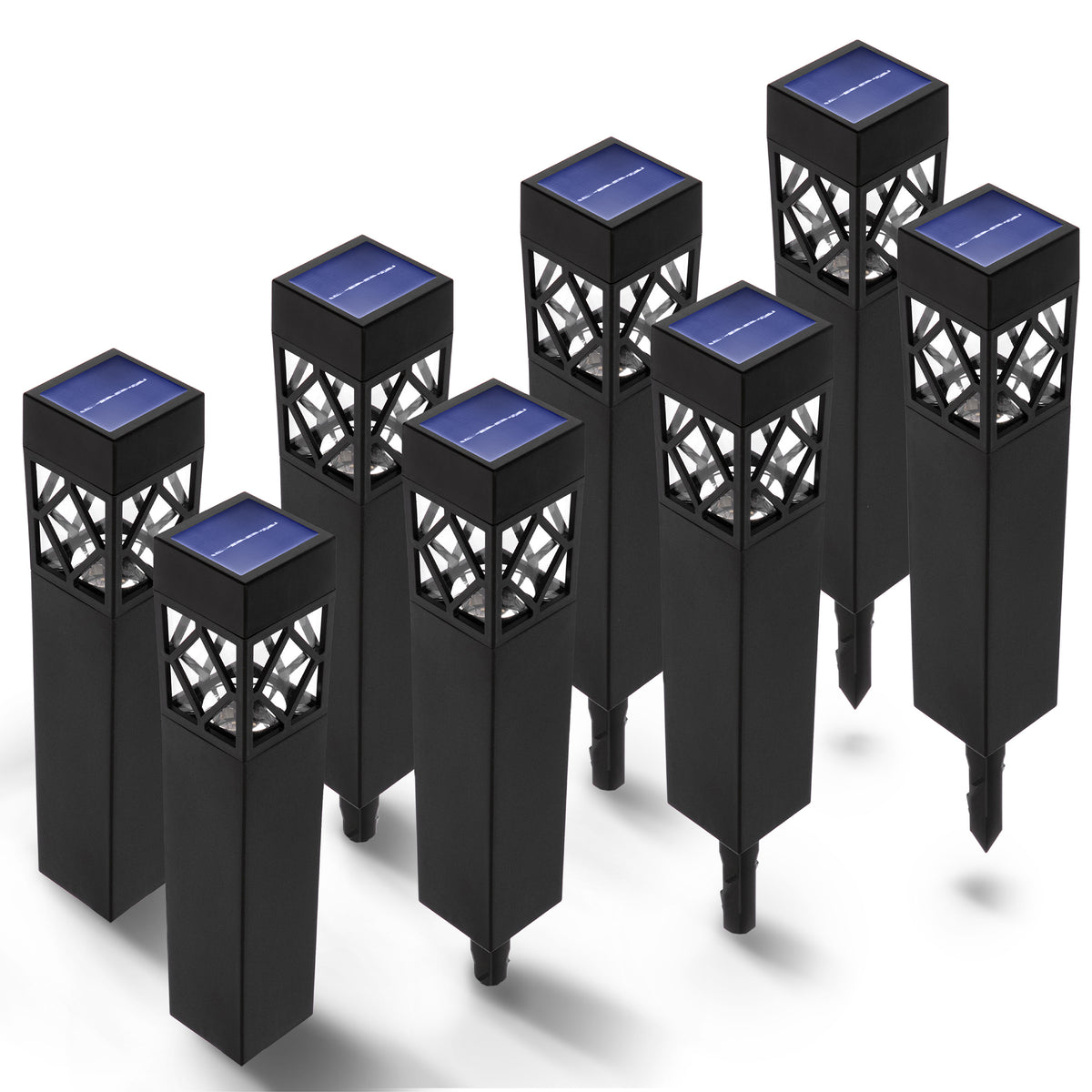 Solar Pathway Light: White LED 8-Pack — Home Zone Security